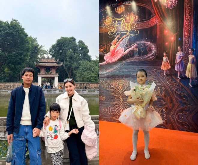 Bé Gạo tự tin biểu diễn ba lê trên sân khấu