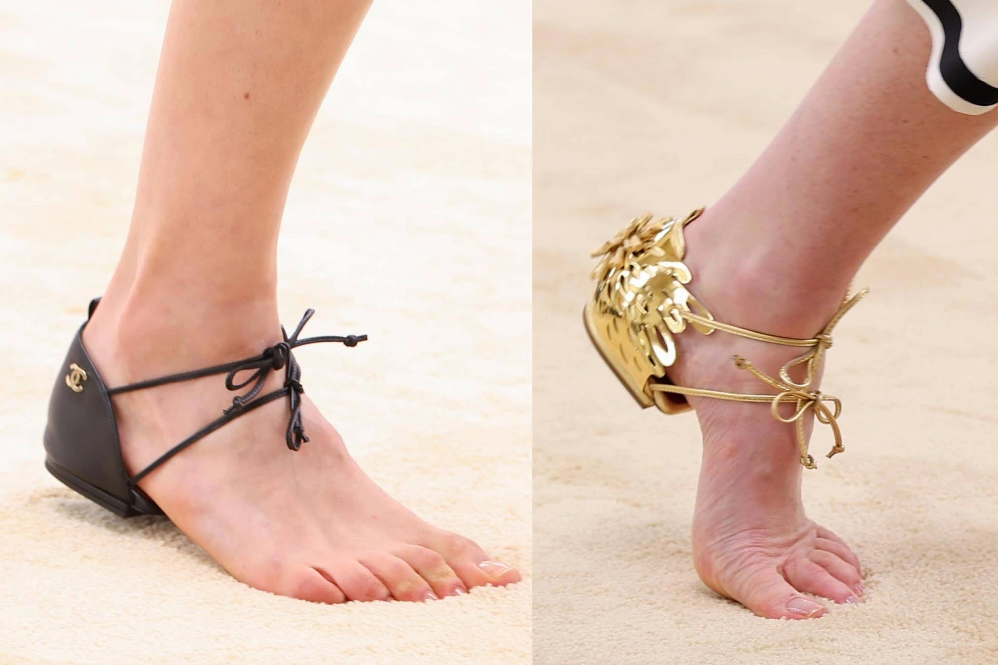 Đôi sandal với triết lý tối giản cực đoan của Chanel khiến giới mộ điệu chia làm hai luồng ý kiến trái chiều (Ảnh: Chanel).