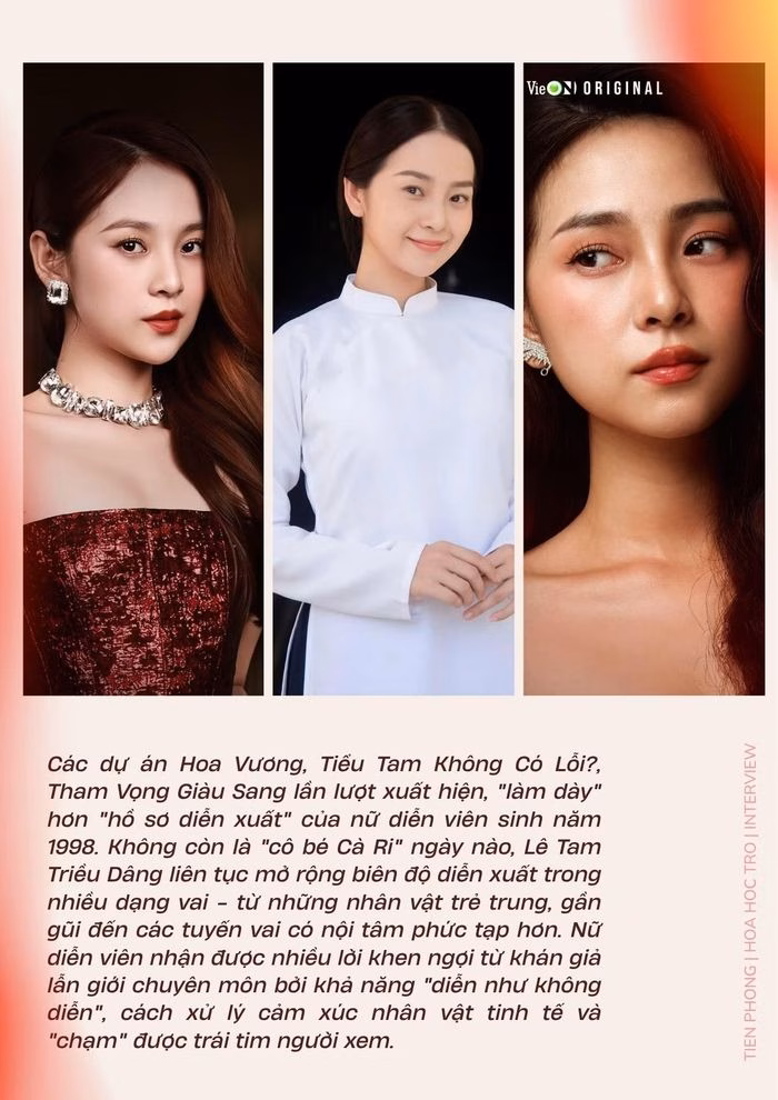 Lê Tam Triều Dâng đã rũ bỏ hình ảnh cô bé Cà Ri để trở thành một nữ diễn viên đa năng và sâu sắc hơn.